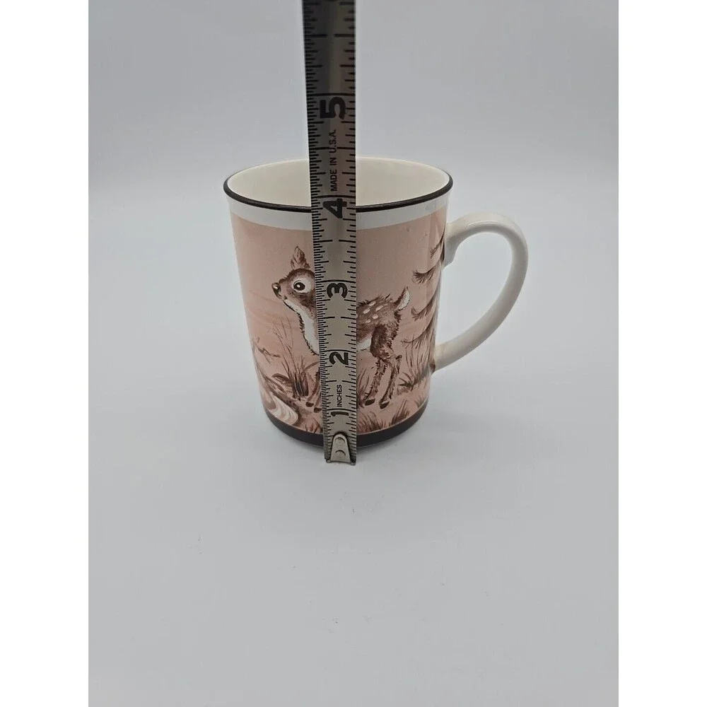 Fawns & Squirrel by Artist Vivienne De Muth Vintage Coffee Mug CCCC England NICE